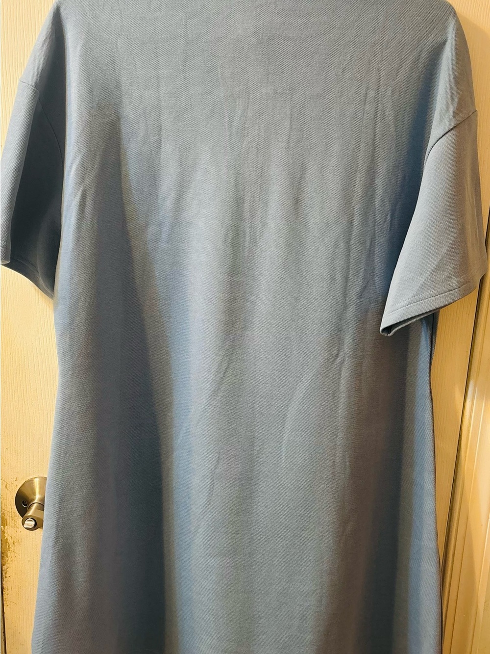 Cider Light Blue Mini Dress with Half-Zip Collar - Picture 3 of 5